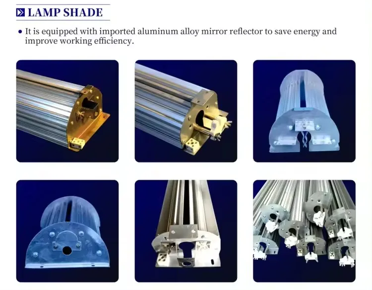 High purity quartz UV Curing Lamp