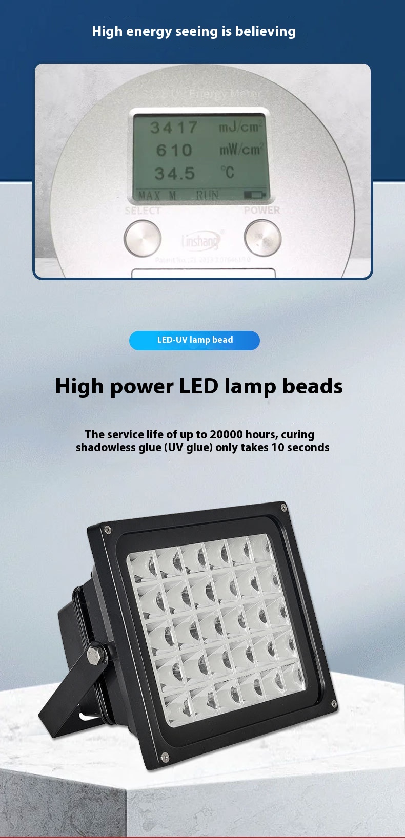 LED UV Curing Lamp 405nm 395nm 365nm Ultraviolet Light for Party Solidify Photosensitive Resin PCB Repair Handwork DIY Curing