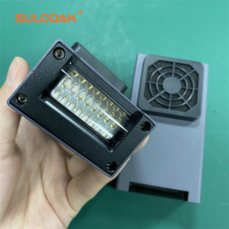 UV LED Ink Vanish Curing Lamp 75w 395nm Display OCA Optical Electronic UV Glue Bonding Air Cooling LED UV Curing System