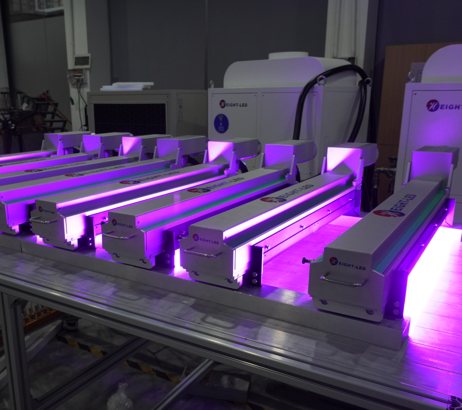 Industrial UV LED Curing Lamp for Label Printing Machine | Flexo Offset Narrow Web UV Ink Varnish Drying System Water-Cooled