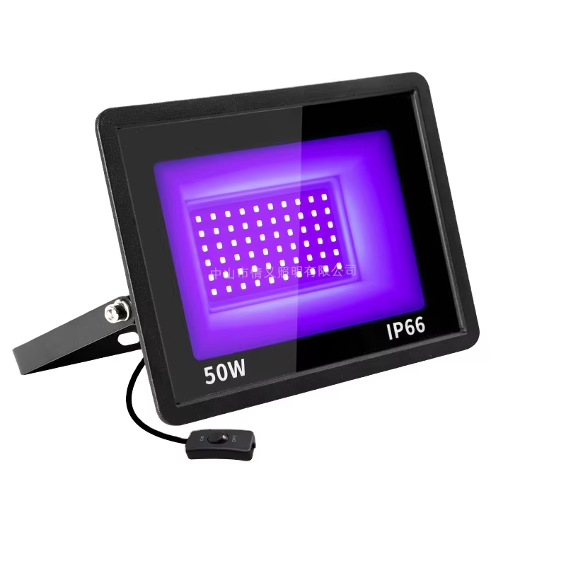 30W-400W Projection Lamp UV Purple 395nm Curing Lamp Fluorescent Stage Party LED Flood Light