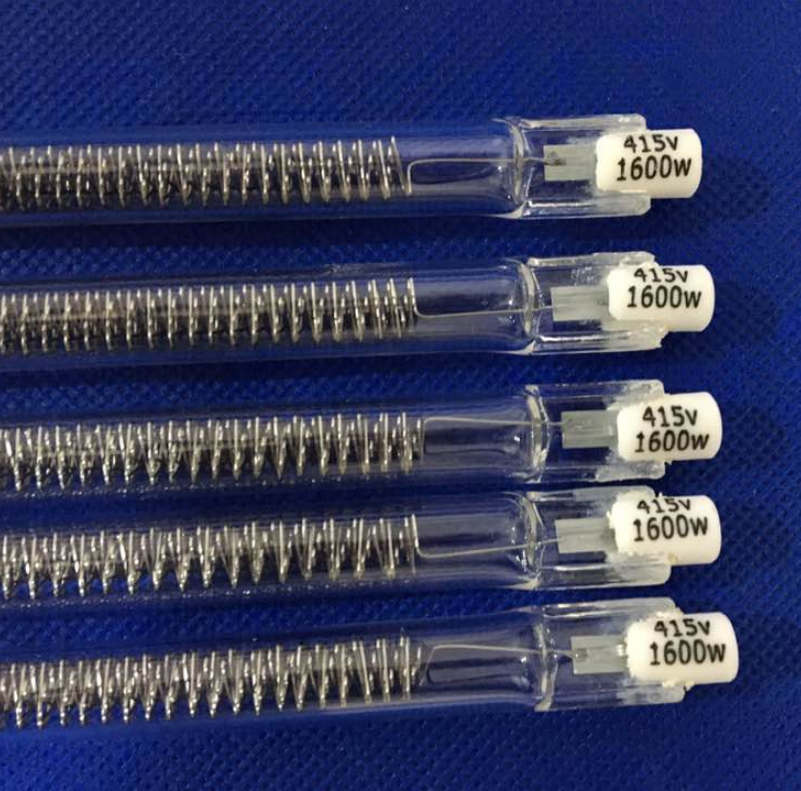 565mm 240v1500w Screen Printing Flash Cures Lamp Halogen Quartz Tube For Flash Dryer