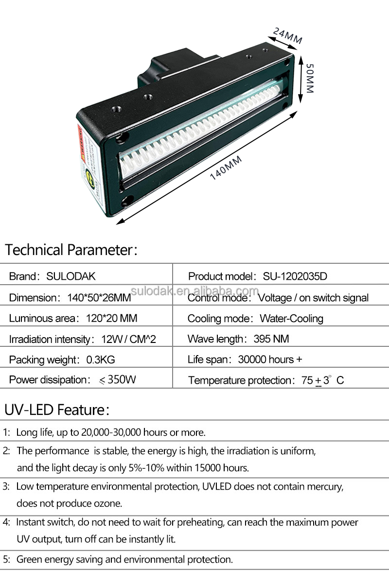 Custom High Power UV Led Curing System Water Cooled LED Oil Curing Ultraviolet Lamp UV Screen Printer Machine Cure System