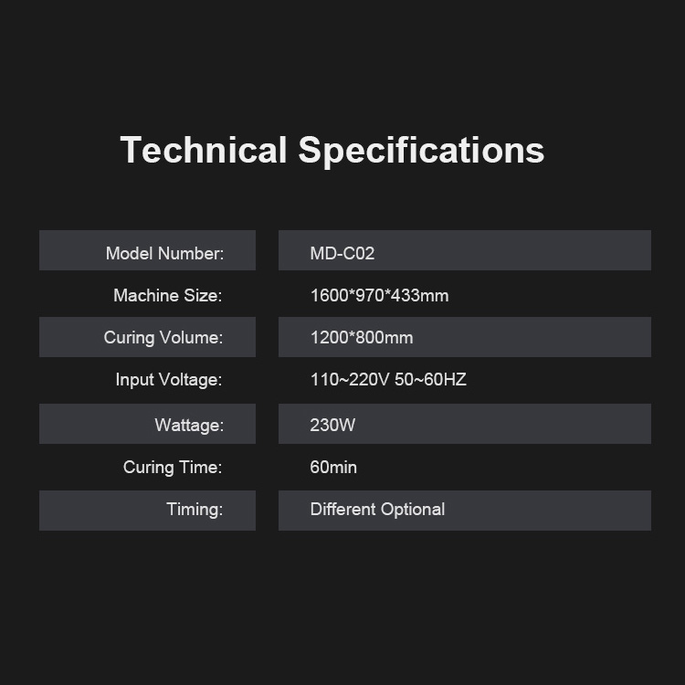 MD-C02 Special Offer 1200*800mm New Arrival Mini Led Uv Light Cure Curing Machine for Uv Glue