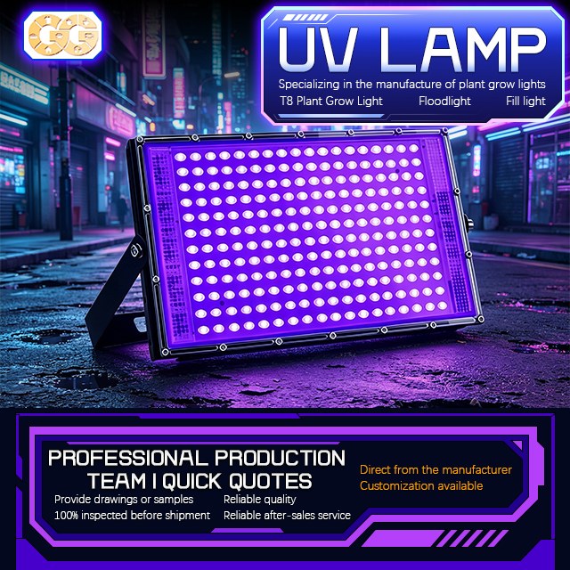 60W UV LED Black Light IP66 Waterproof Aluminum Floodlight Curing Lamp Home Party Bars Halloween Stage-Body 110V Office/Hotel