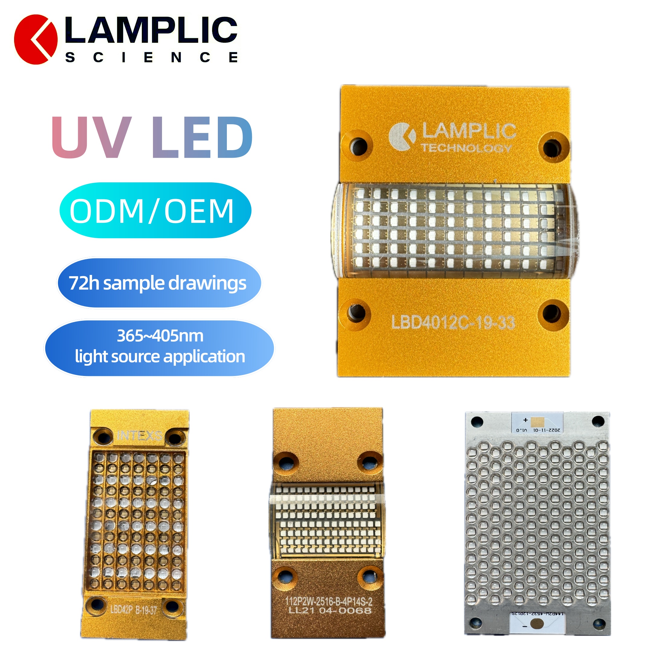High Power 365Nm 385Nm 395Nm UV LED Module Purple Emitting Copper LED for Printing and Glue Curing