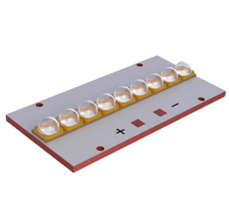 Custom High Power UVA LED Curing Module 365nm - 405nm Copper Base PCB with Lens for Printing Ink Curing Industrial UV Curing