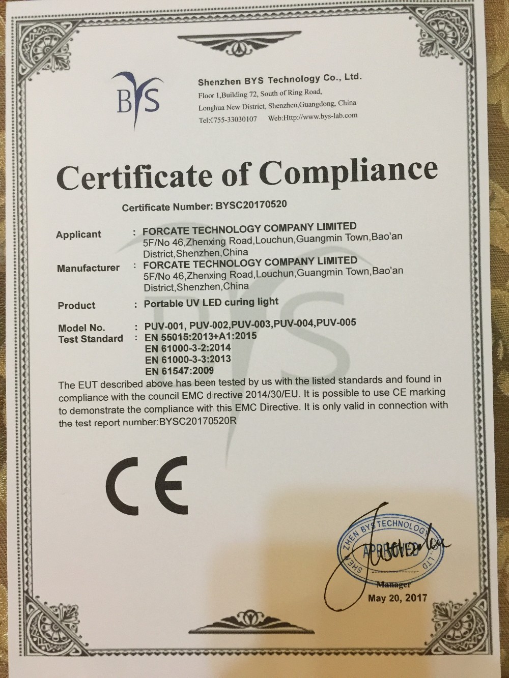 Certificate 1