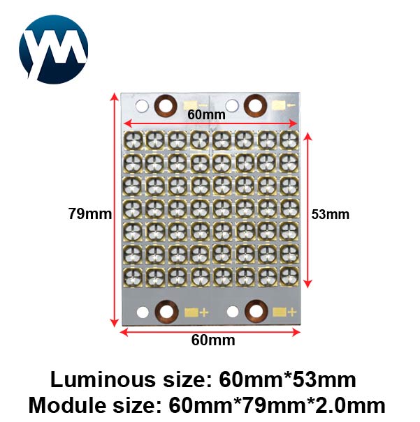 Professional 560W UV LED 6565 Light Module 395nm Curing Lamp with Import Chip Quartz Lens for Industrial Screen Printing