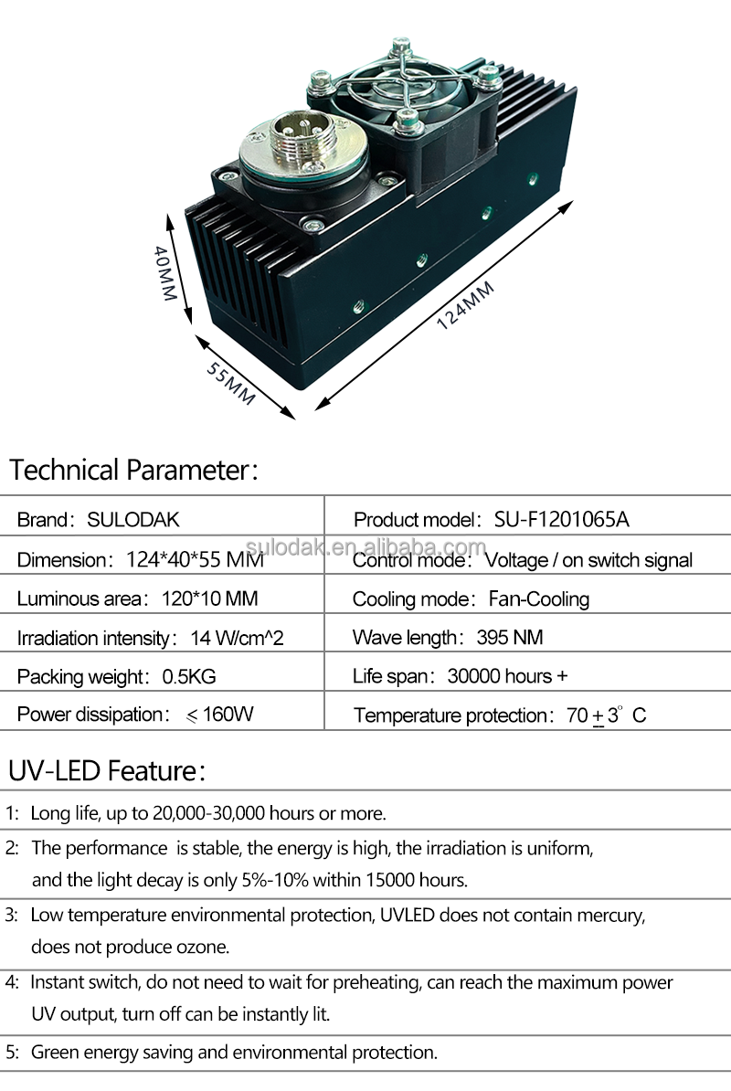 UV LED Dimension Diagram