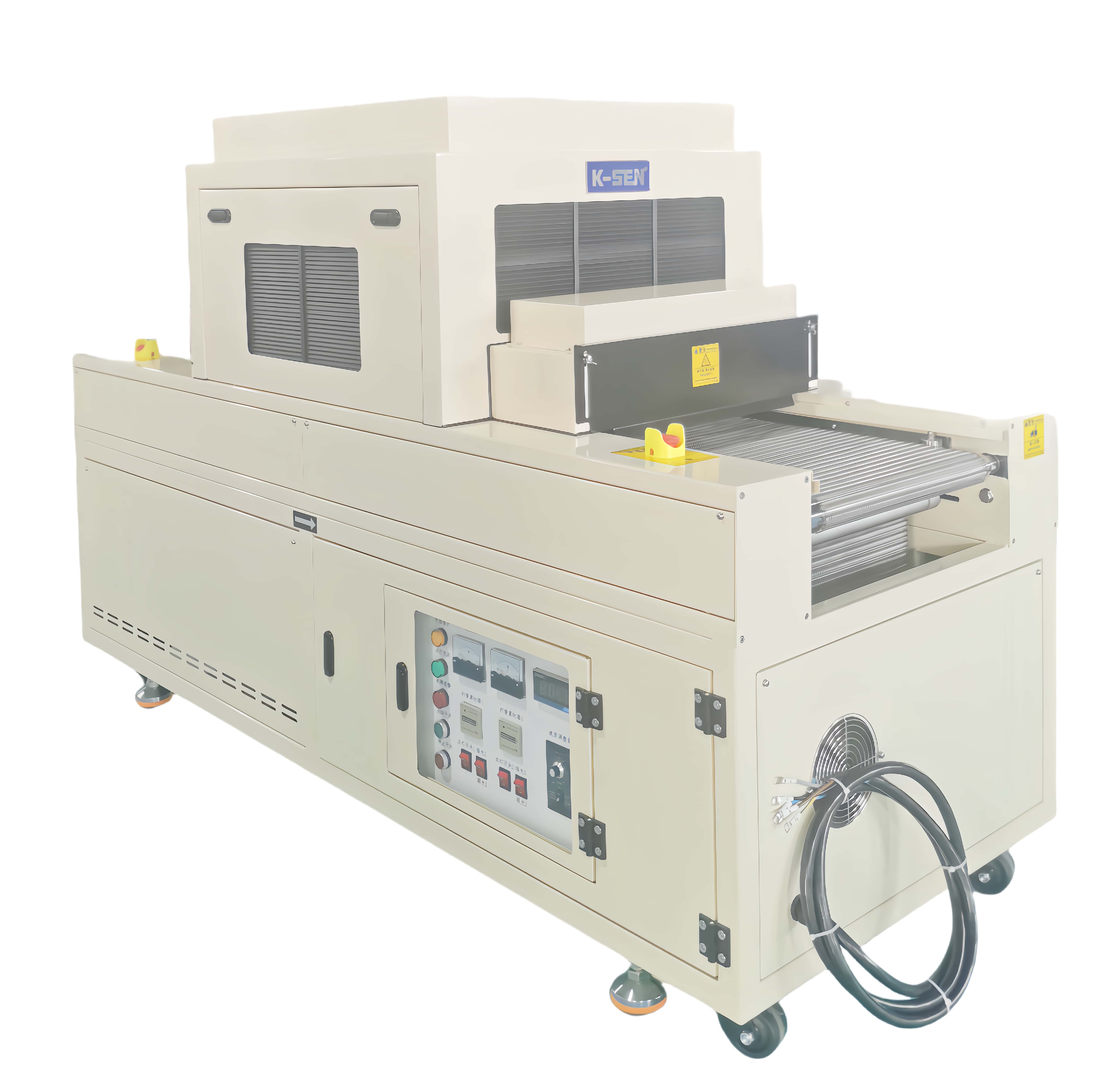 Anti-Deviation Conveyor UV Curing System | Variable Speed with LED Display for PCB &amp; Label Printing Lines