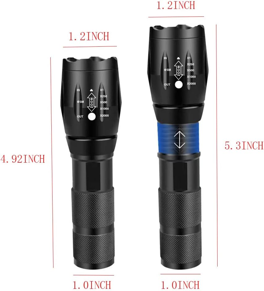 395nm LED Powerful Rechargeable Waterproof Zoom UV Flashlight For Scorpion Searching Resin Curing Dry Stains