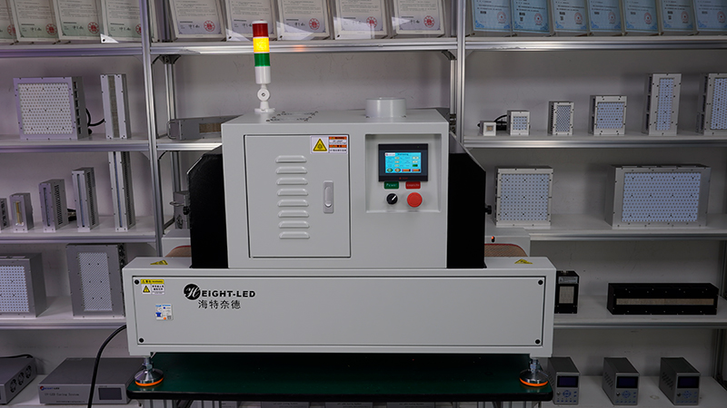 UV LED Cure Machine with Conveyor Belt Optical Glass Bonding Positioning Laminate Composite Bonding Sealing Coating of Edge