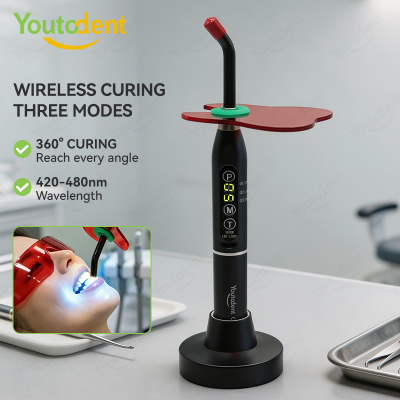 Wholesale Portable Cordless 405nm LED UV Curing Light Rechargeable Metal Dental Nail Art 3D Printing Resin Lamp Curing Light