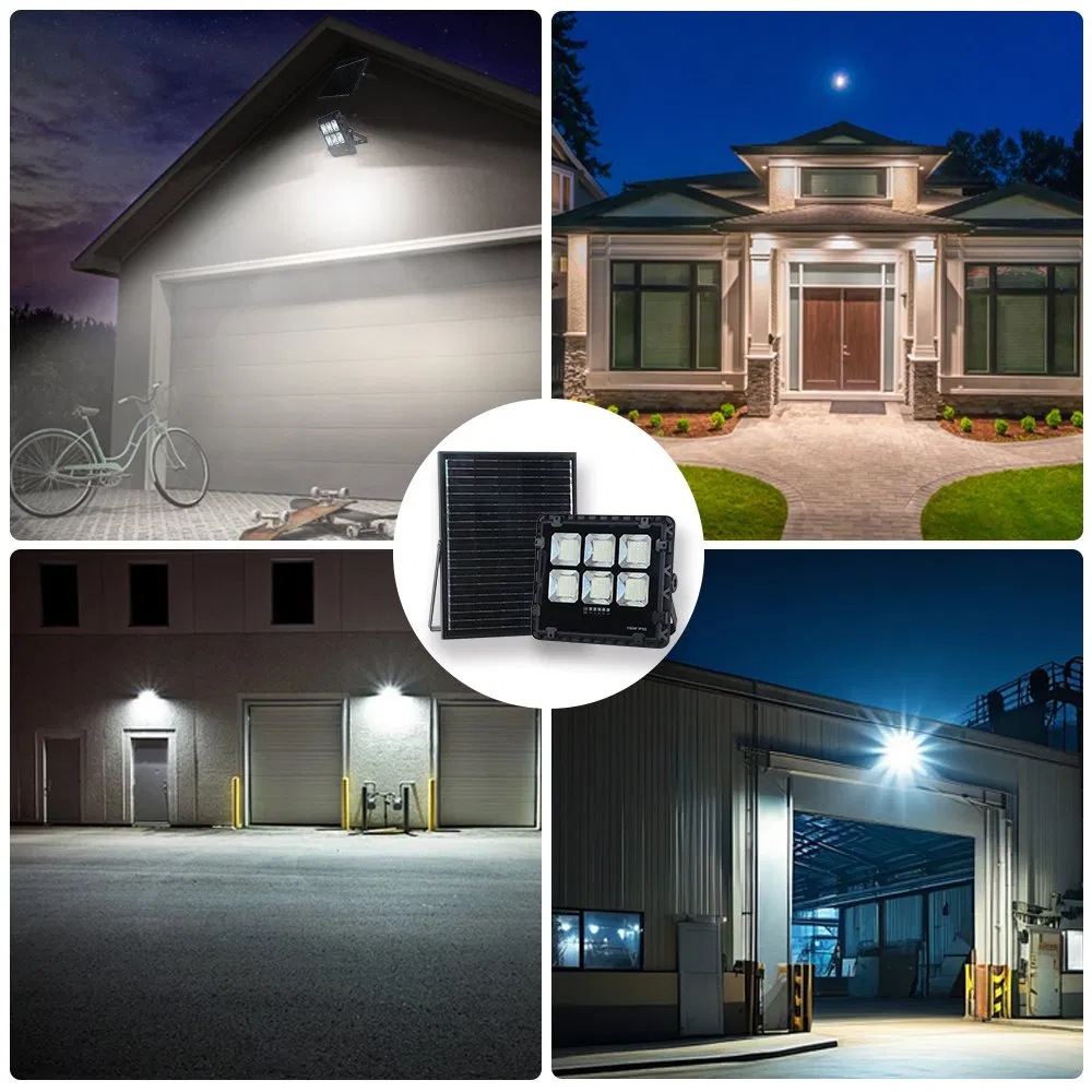 Rechargeable 10000lm Best Powered 100W Outdoor Solar Flood Lamp LED Panel Lighting