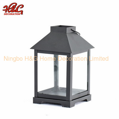Black Home Decorative Metal Candle Lantern Indoor
