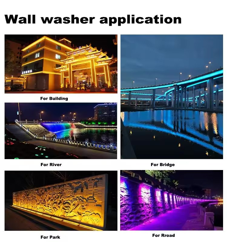 for Architectural Building Facade Lighting Wall Washer IP65 Waterproof DMX RGB LED
