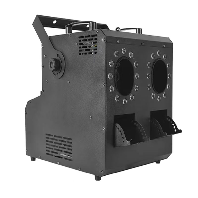 Remote Control DMX 1500W Double-Hole LED Smoke Bubble Machine Stage Equipment Indoor Using for Performance Bar Events