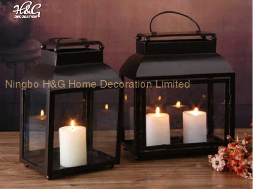 Black Home Decorative Candle Lantern
