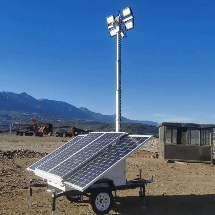 Solar-Powered LED Beacon Tower for Mobile Lighting Applications
