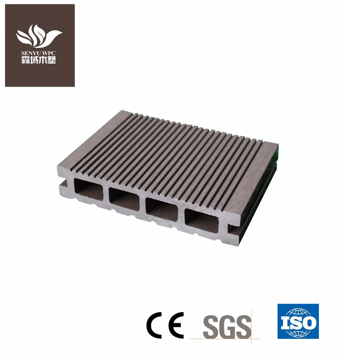 Factory Wholesale Outdoor WPC Wood Plastic Composite Decking Board with CE