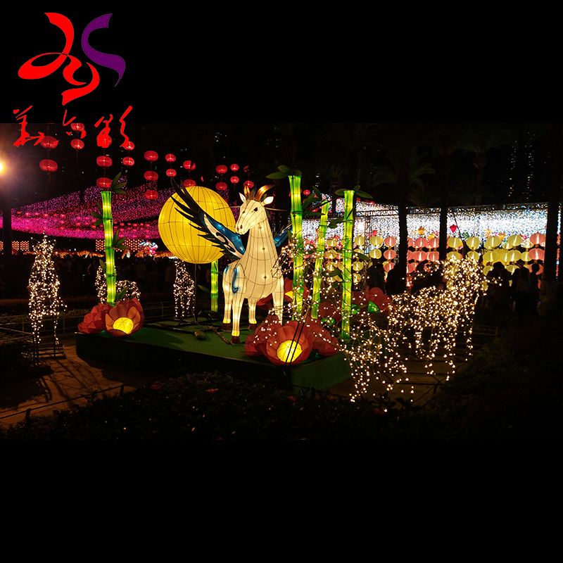 Outdoor Handmade Customized Deer Animal Decorative Lantern