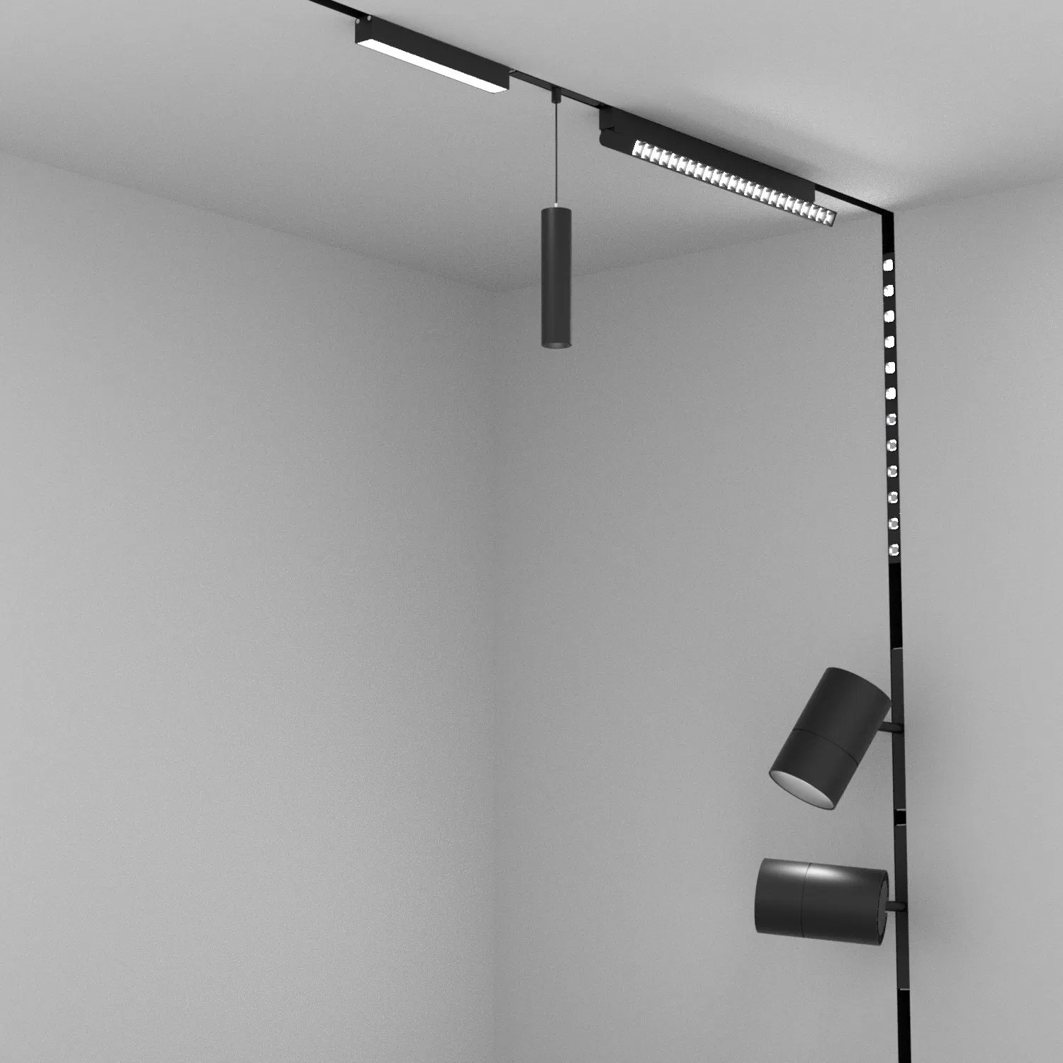 Surmountor 48V Low-Voltage Magnetic Track Lighting System - LED Home Decor &amp; Residential Use