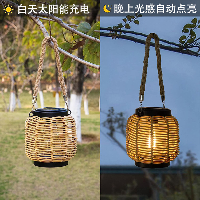 Wholesale Price Customizable Handmade Vine Weaving Outdoor Creative Decorative Lanterns