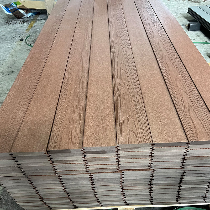 Outdoor Co-Extrusion WPC Wood Flooring Nature Fiber Composite Decking-Durable Fire-Retardant Recyclable for Commercial Patio Park Poolside