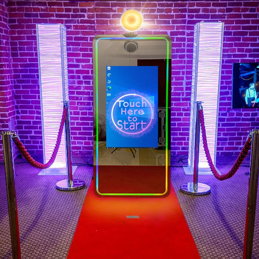 70 Inch Magic Interactive Selfie Photo Mirror Booth Machine Events Party Wedding