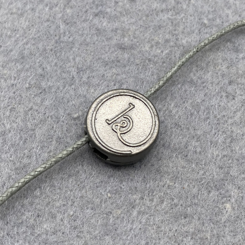 Wholesale Custom Gold Brand Hang Tag String Aluminium Aluminium Hang Tag String for Garments