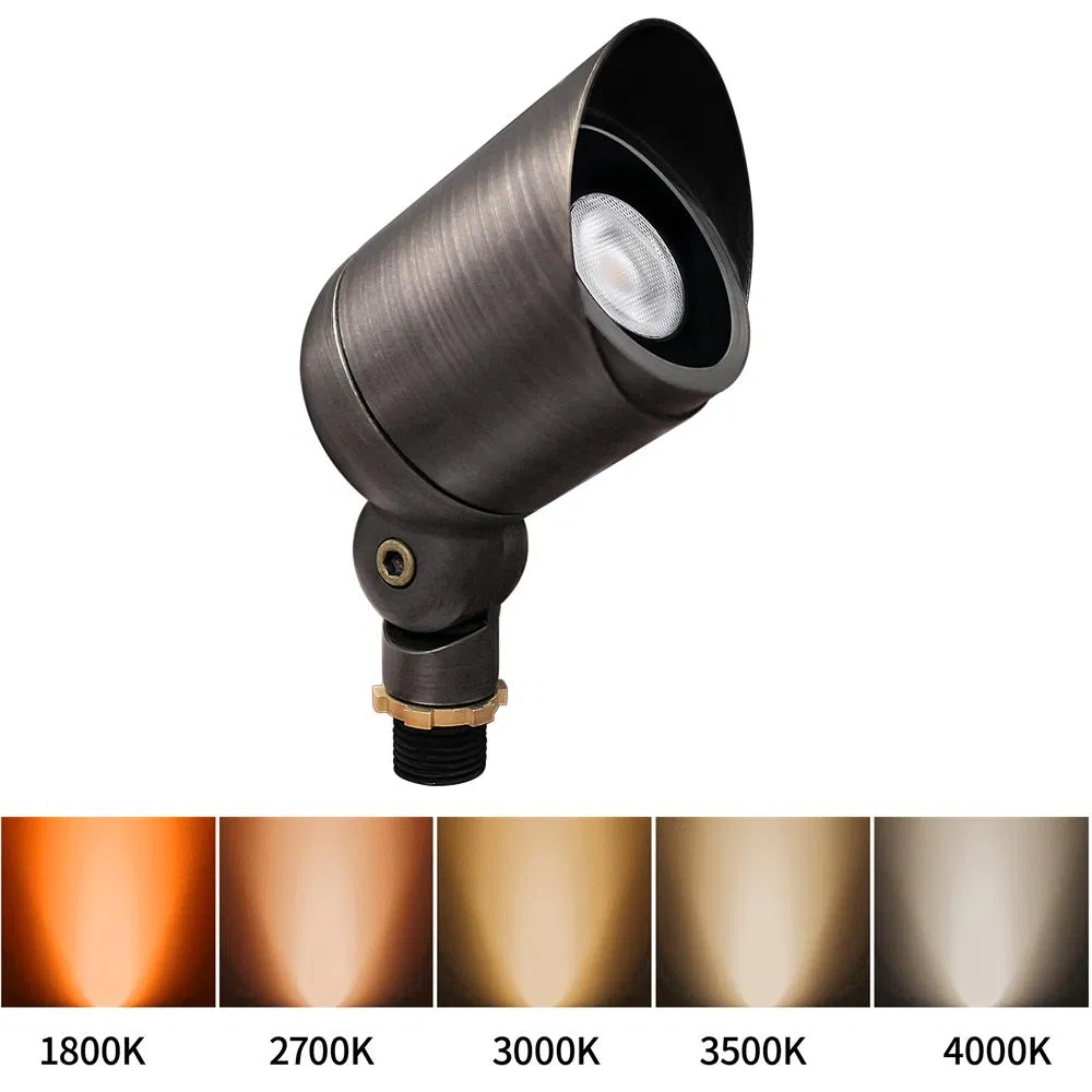 Low Voltage 12V Antique Bronze Brass MR16 LED Landscape Lighting Outdoor Garden Accent Spot up Down Lighting Fixture