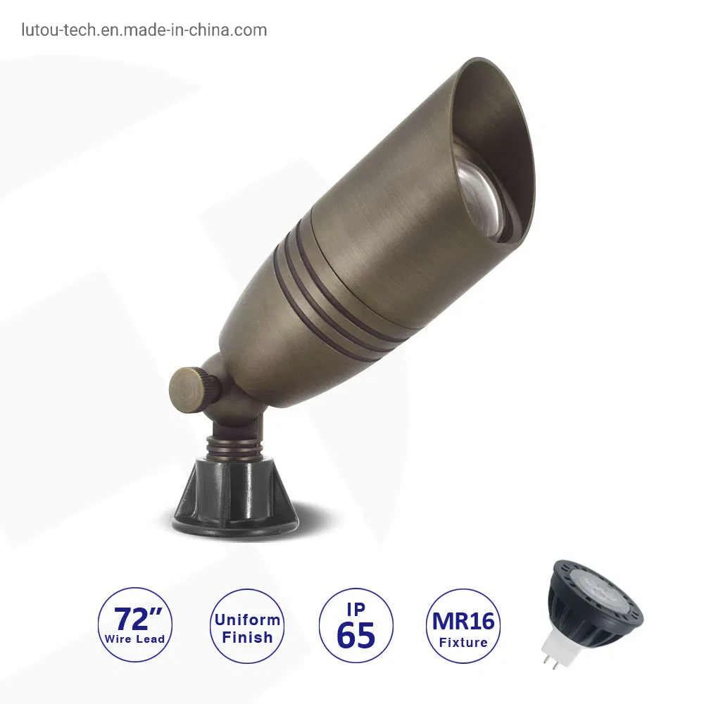 Low Voltage Lt2105 Brass Spot Light with Free Stake for Landscape Lighting