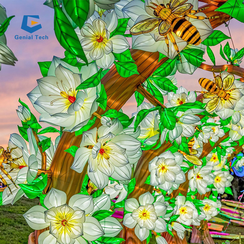 Costomized Festival Lantern Outdoor Waterproof Decorative Lanterns Exhibition Flower Lantern