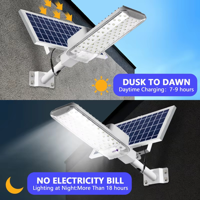 Dusk to Dawn Solar LED Street Lamp – High Lumen Outdoor Lighting for Security