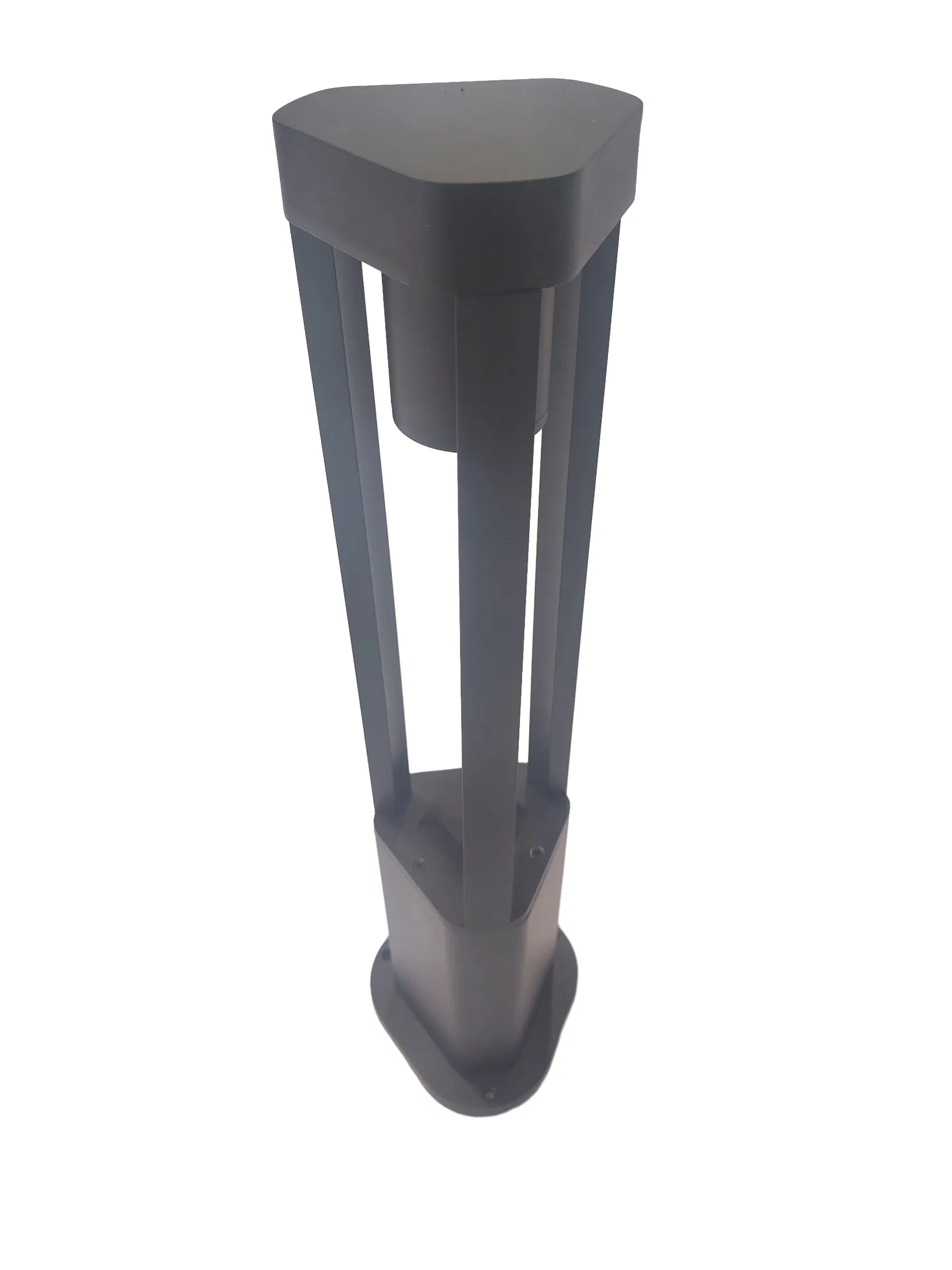Replaceable Bulb Triangle Aluminum IP65 Outdoor Waterproof Pathway Park Landscape Post Bollard Lawn Garden Lighting