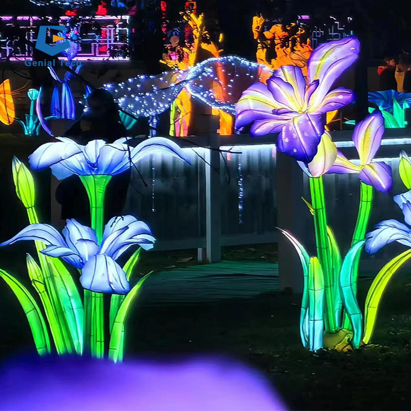 Costomized Festival Lantern Outdoor Waterproof Decorative Lanterns Exhibition Flower Lantern