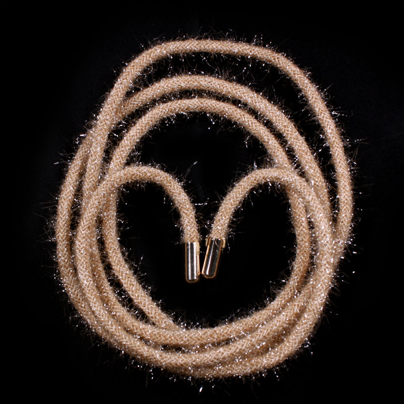 Wholesale Adjustable Hoodies Draw String Cord Custom Cotton Round Shiny Drawcord String with Silver Screw Aglets