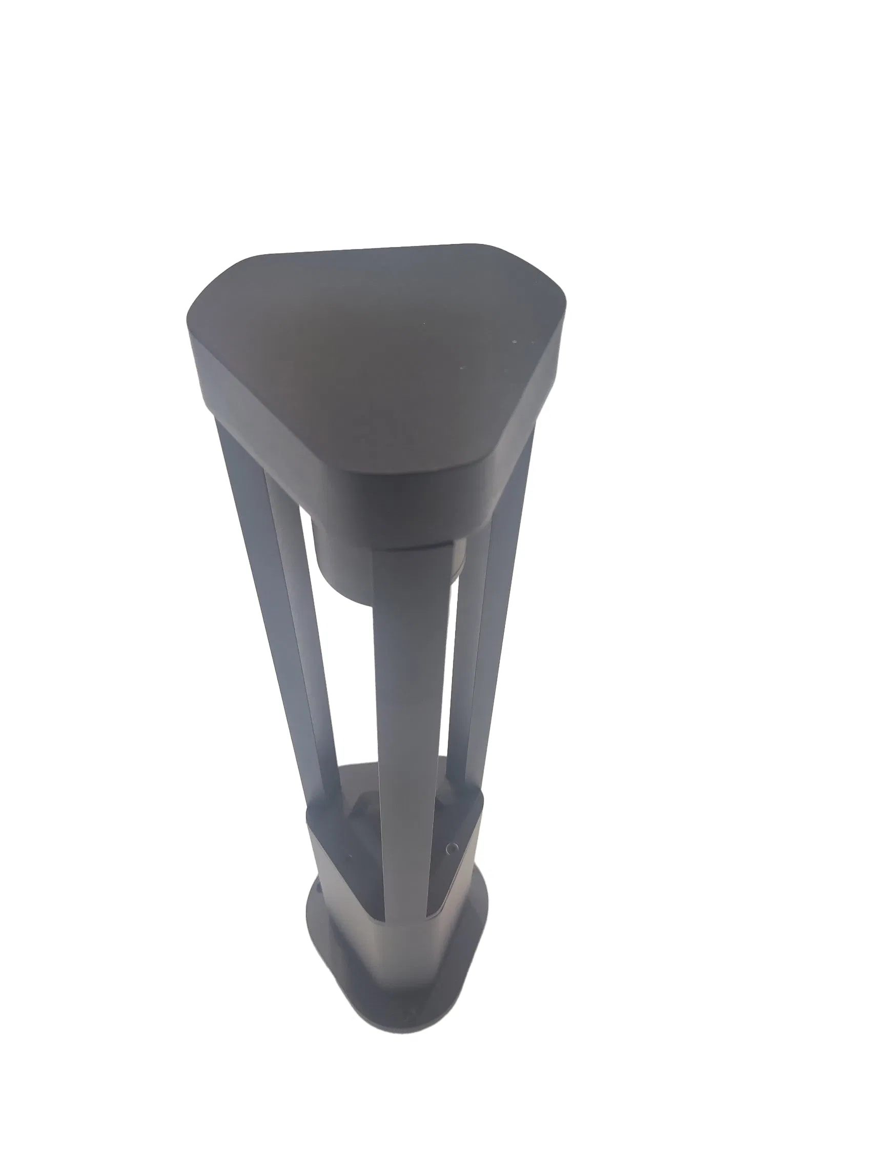 Replaceable Bulb Triangle Aluminum IP65 Outdoor Waterproof Pathway Park Landscape Post Bollard Lawn Garden Lighting