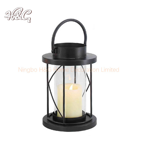 Black Home Home Decorative Hurricane Lantern