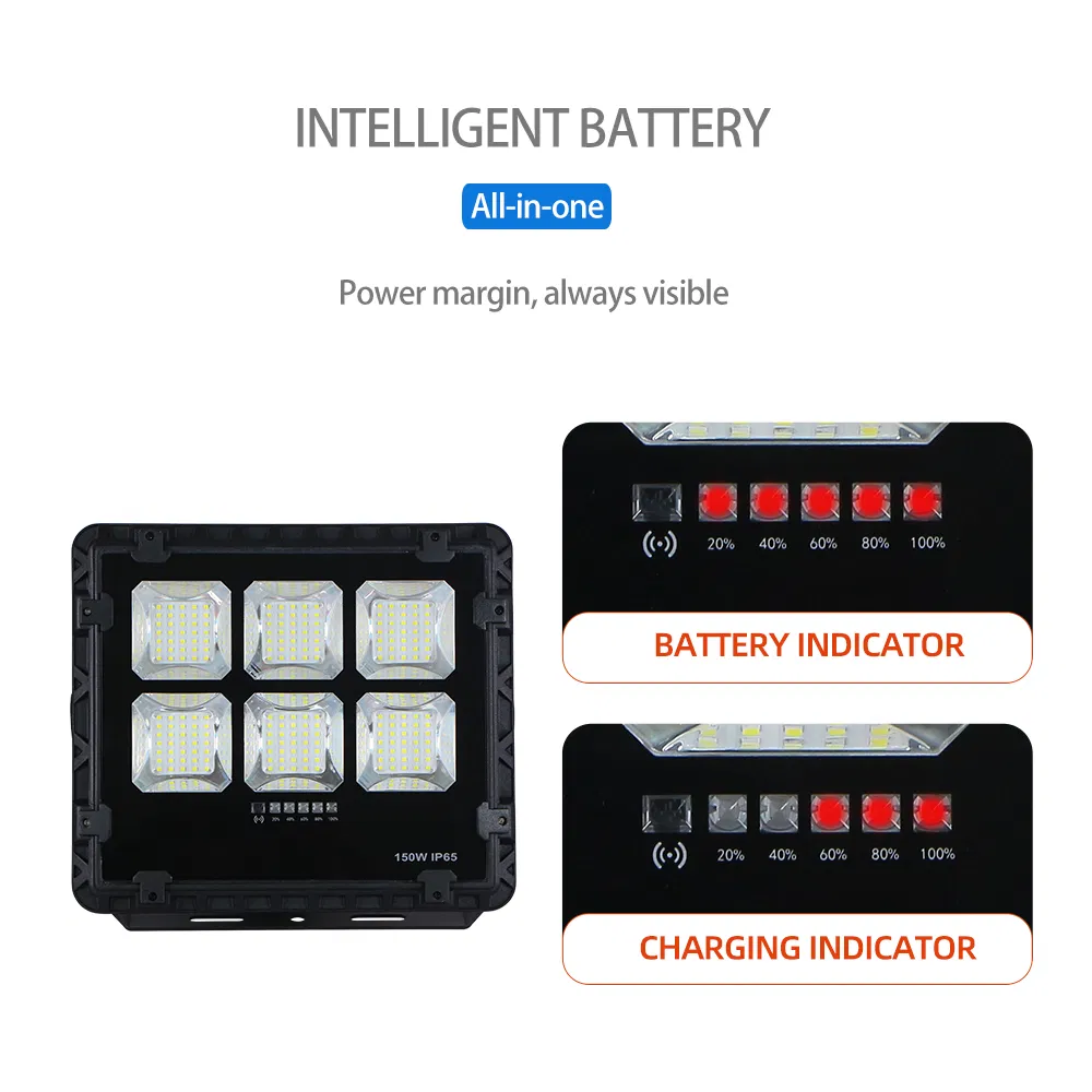 Rechargeable 10000lm Best Powered 100W Outdoor Solar Flood Lamp LED Panel Lighting