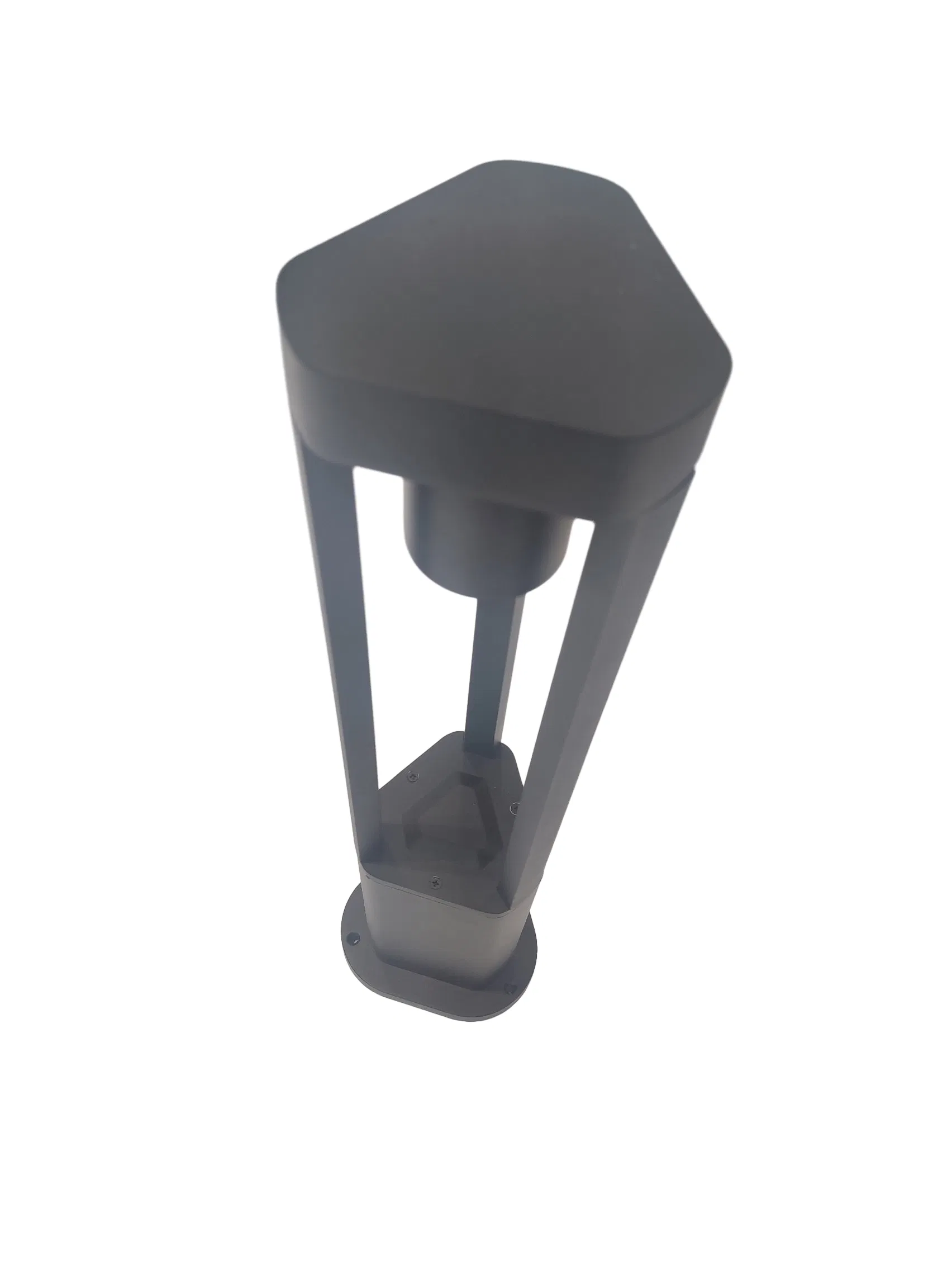 Replaceable Bulb Triangle Aluminum IP65 Outdoor Waterproof Pathway Park Landscape Post Bollard Lawn Garden Lighting