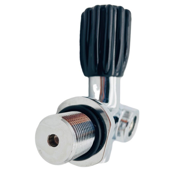 3000psi 3/4"-14npsm Cga580 Chrome Plated Brass Body Scuba Diving Yoke DIN Underwater Air Gas Breathe Equipment Adaptor Tank Bottle Carbon Fiber Cylinder Valve