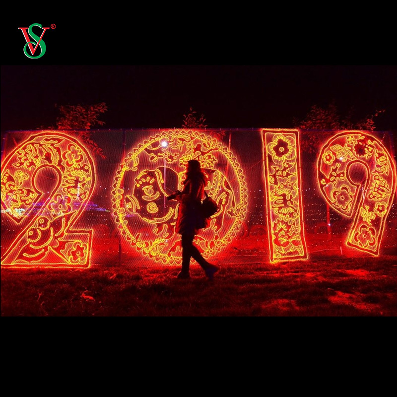 Christmas Happy New Year Theme Park Landscape Decoration Countdown Events