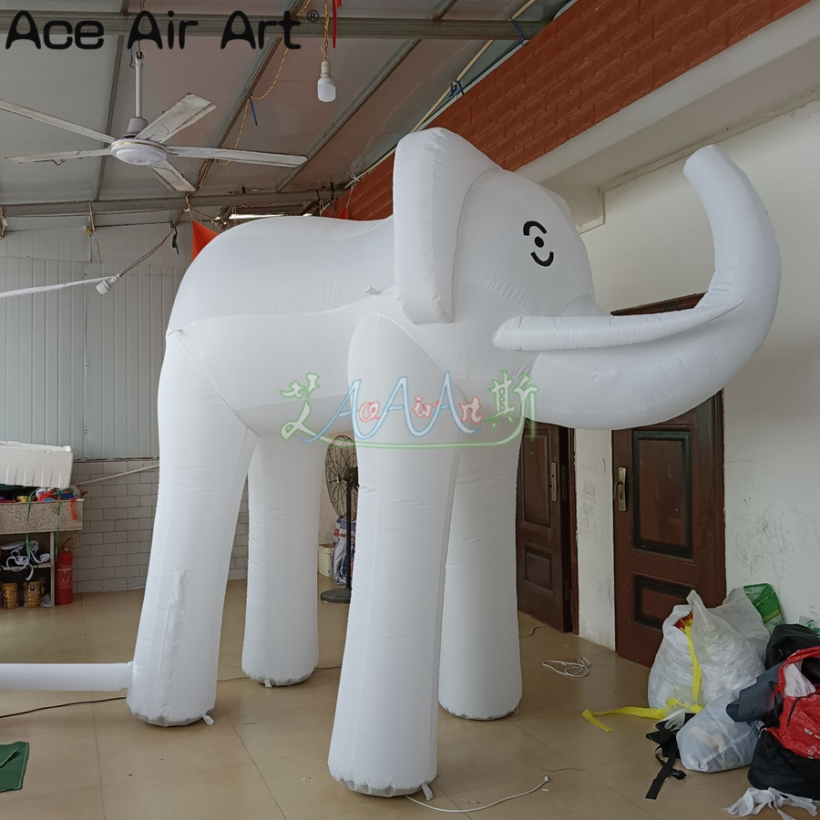 Inflatable White Elephant Indoor Outdoor Decoration Commercial Event