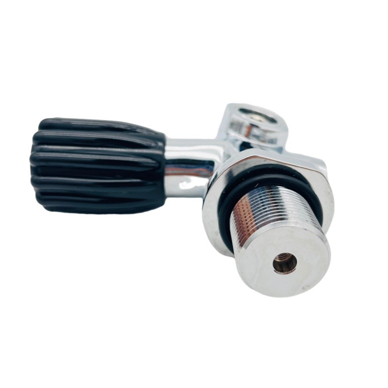 3000psi 3/4"-14npsm Cga580 Chrome Plated Brass Body Scuba Diving Yoke DIN Underwater Air Gas Breathe Equipment Adaptor Tank Bottle Carbon Fiber Cylinder Valve