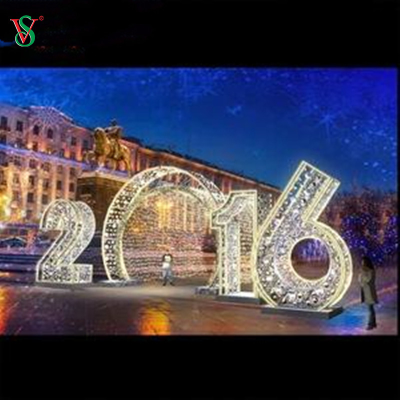 Christmas Happy New Year Theme Park Landscape Decoration Countdown Events