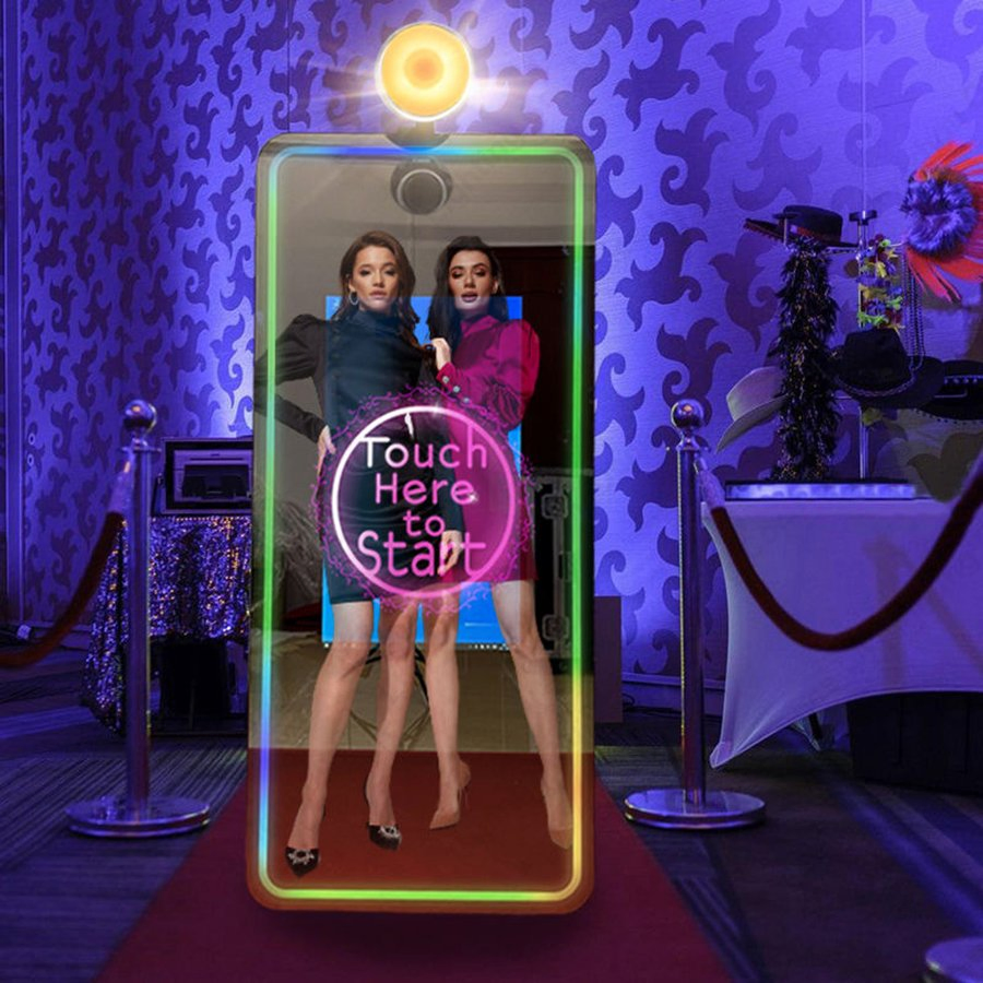 70 Inch Magic Interactive Selfie Photo Mirror Booth Machine Events Party Wedding