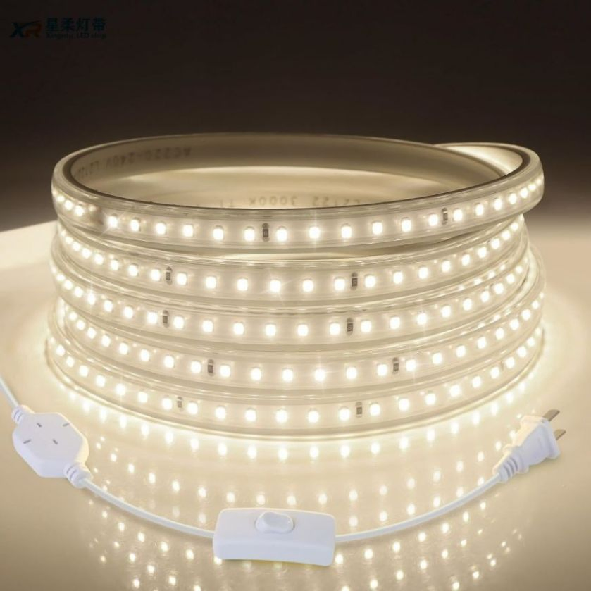 Landscape Pathway Lighting with Flexible 220V LED Ribbon Warm White 50m