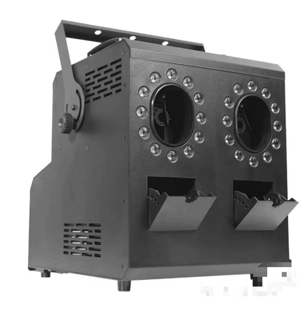 Remote Control DMX 1500W Double-Hole LED Smoke Bubble Machine Stage Equipment Indoor Using for Performance Bar Events